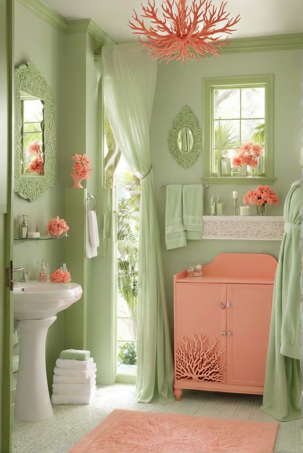 Why Sage Green Whispers? The Romance of Coral Bathroom Retreats [2024