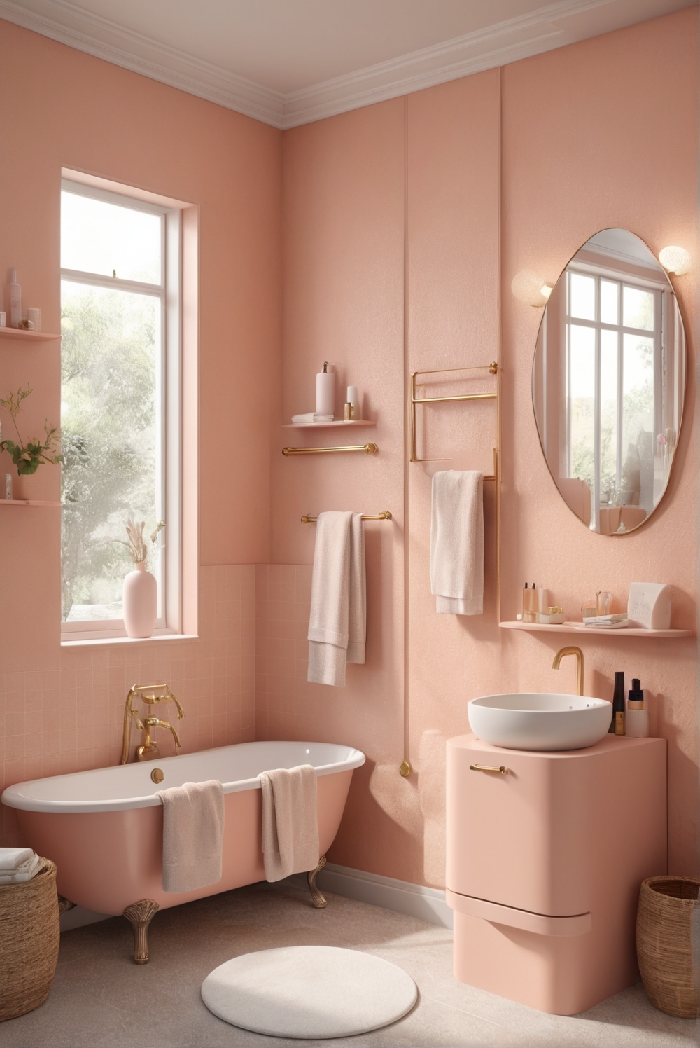 Naive Peach Paint: Transforming Your Bathroom Oasis in 2024 - West Pear ...