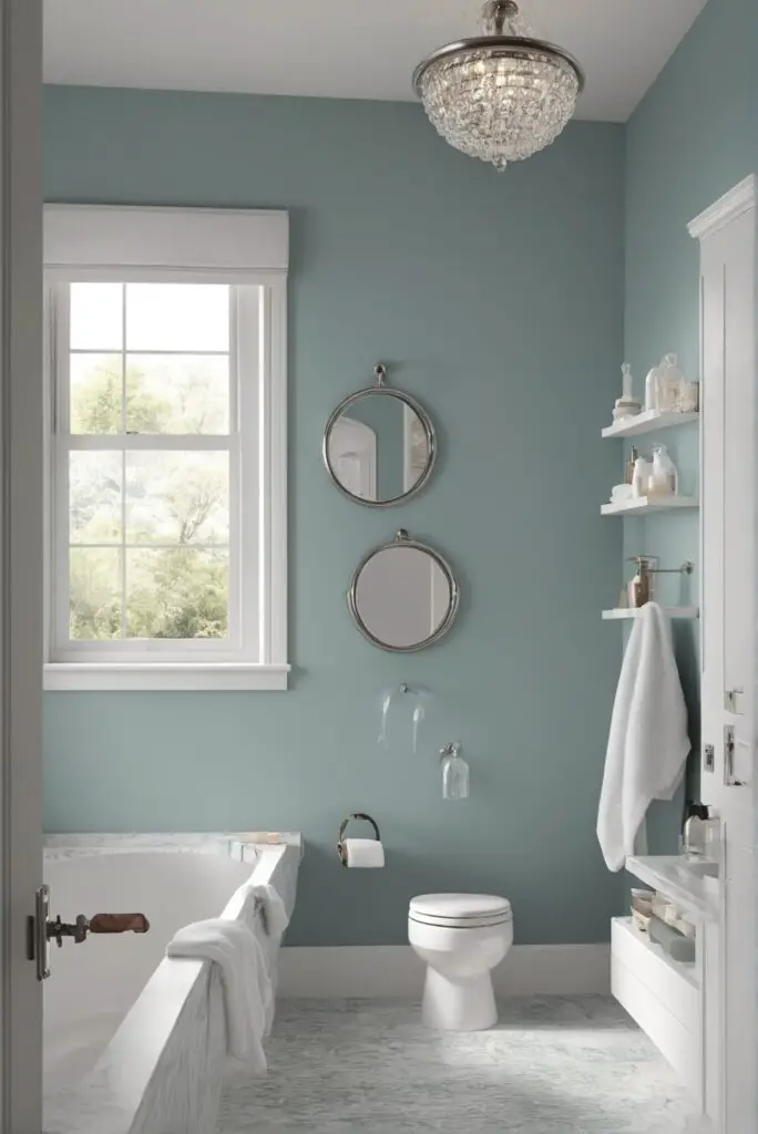 Elevating Bathrooms with Embellished Blue paint Elegance in 2024