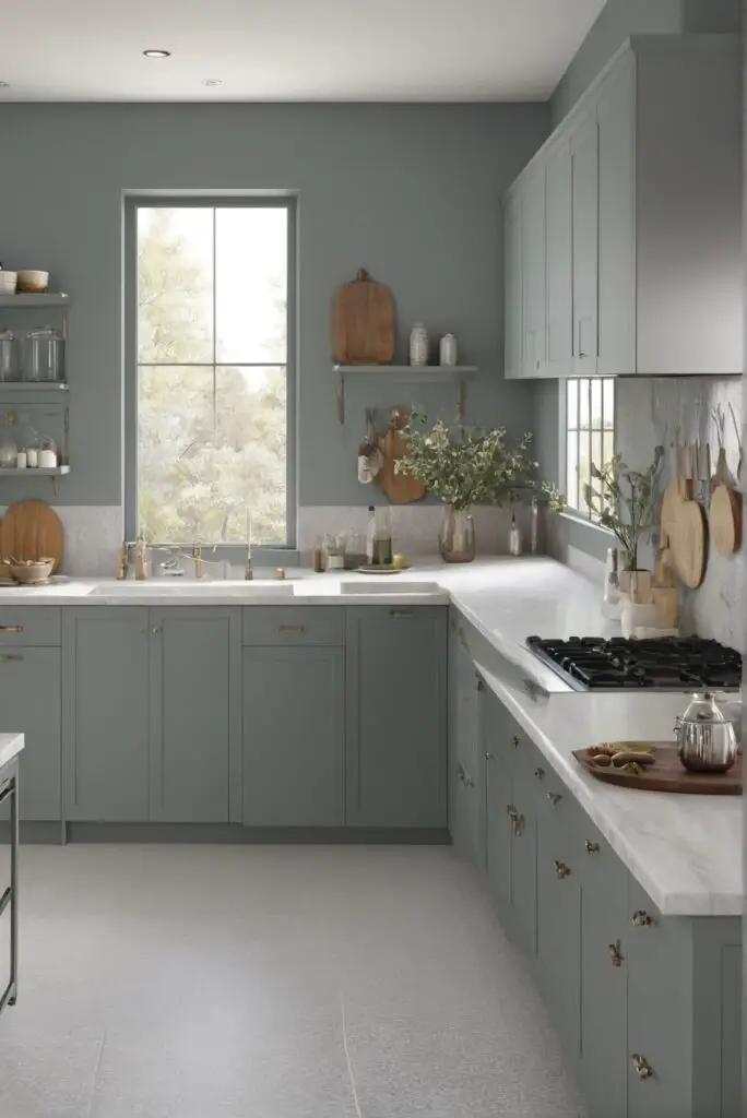 Culinary Tranquility: Elevating Your Kitchen with Embellished Blue paint Hues in 2024