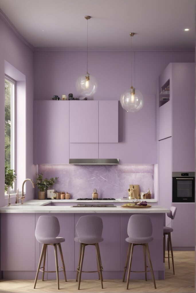 Kitchen Enchantment: Novel Lilac paint Palette for a Fresh Look in 2024
