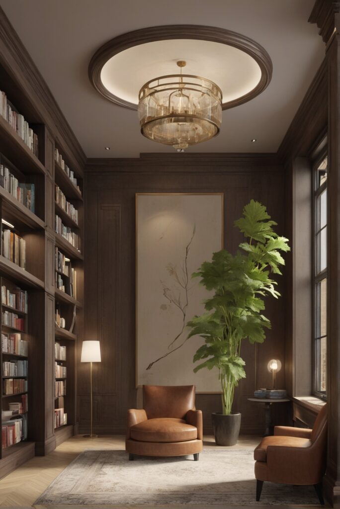 Cozy Reading Nooks: Dark Brown Library Vibes in 2024