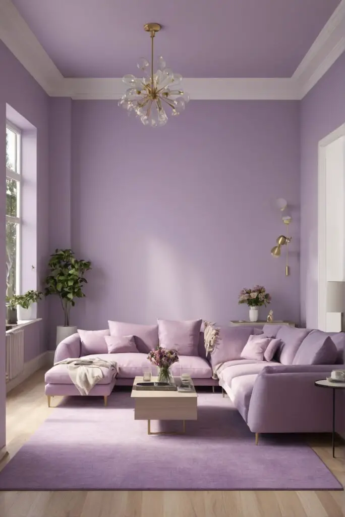 Elevating Your Living Room with Novel Lilac Elegance in 2024