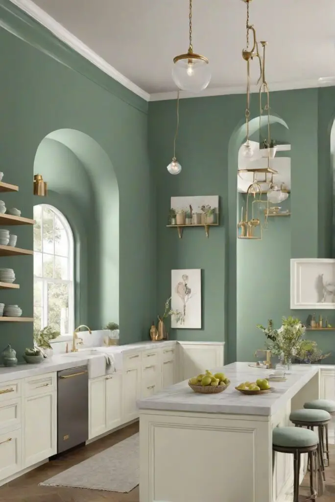 interior design, kitchen decor, wall painting, home decoration