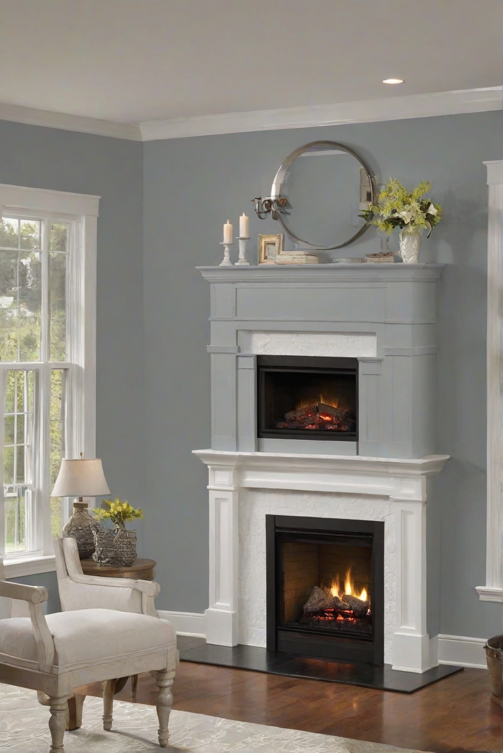 Is Boothbay Gray (HC-165) a good wall paint color for a fireplace room ...