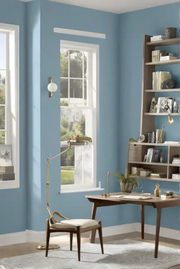 Is MEANDERBLUE(SW6484) Wall paint good for Home Office [2024] Trendy ...