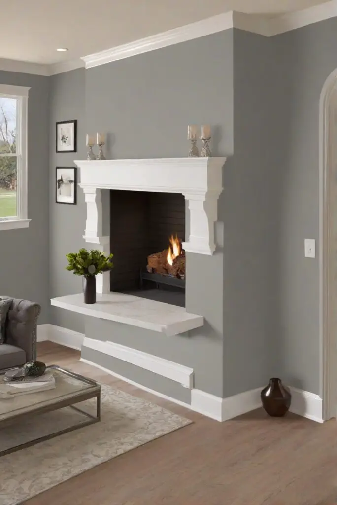 fireplace room, wall paint color, trendy décor, home decorating, home interior, home interior design, space planning