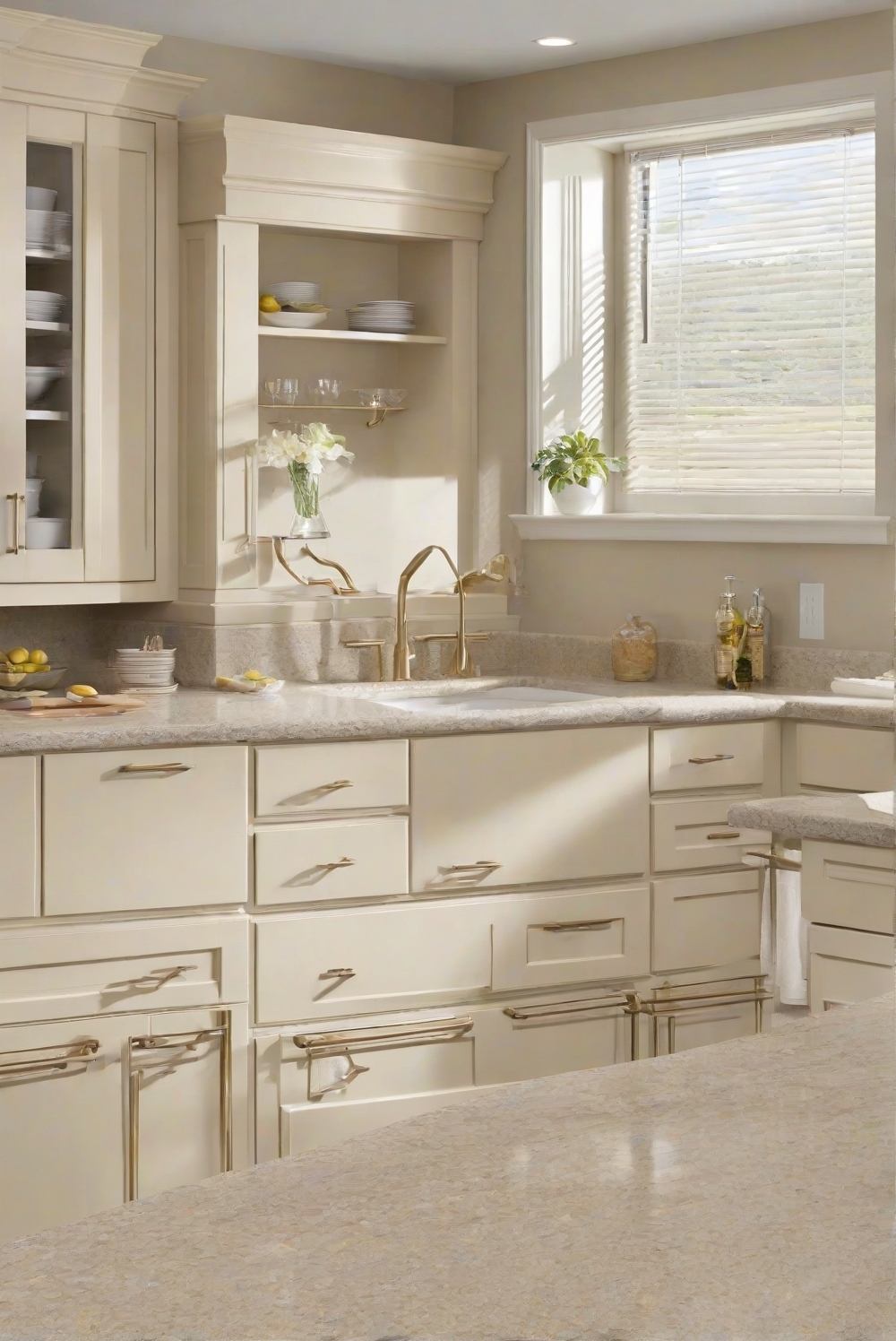 What color Copacabana Quartz countertop harmonizes with SW Accessible