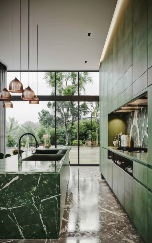 Green Cuisine Haven: Moorstone Painted Kitchens in 2024