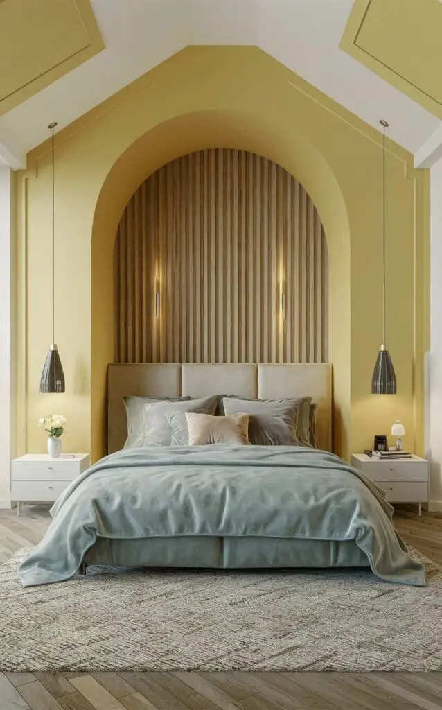 Icy Lemonade Paint Sets the Tone for Modern Bedroom Bliss in 2024