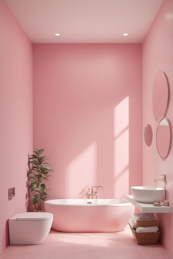 Chic Serenity: Elevate Your Space with Lighthearted Pink Bathroom Paint In 2024