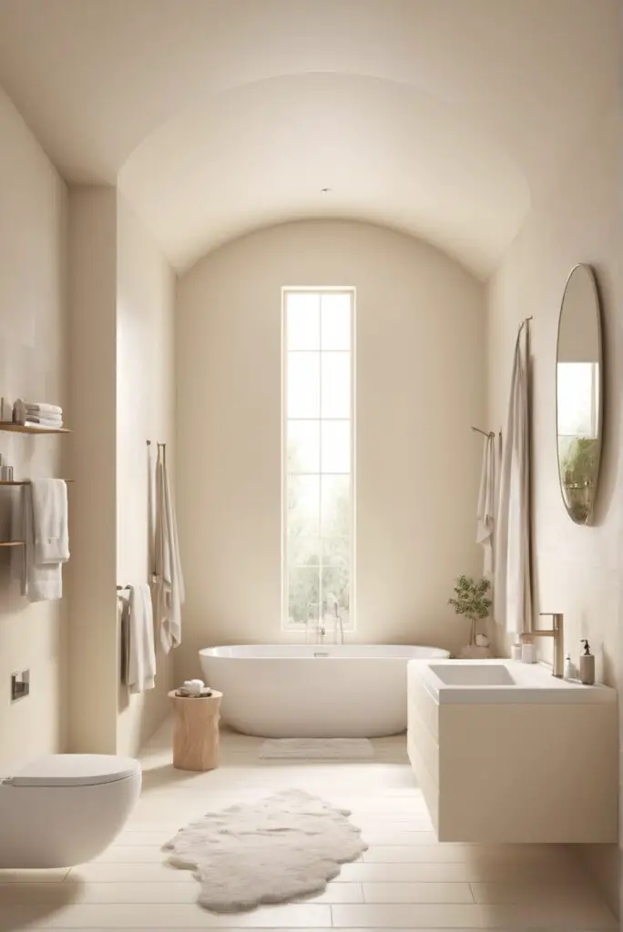 Dollop Of Cream Paint Elevates Your Modern Bathroom in 2024