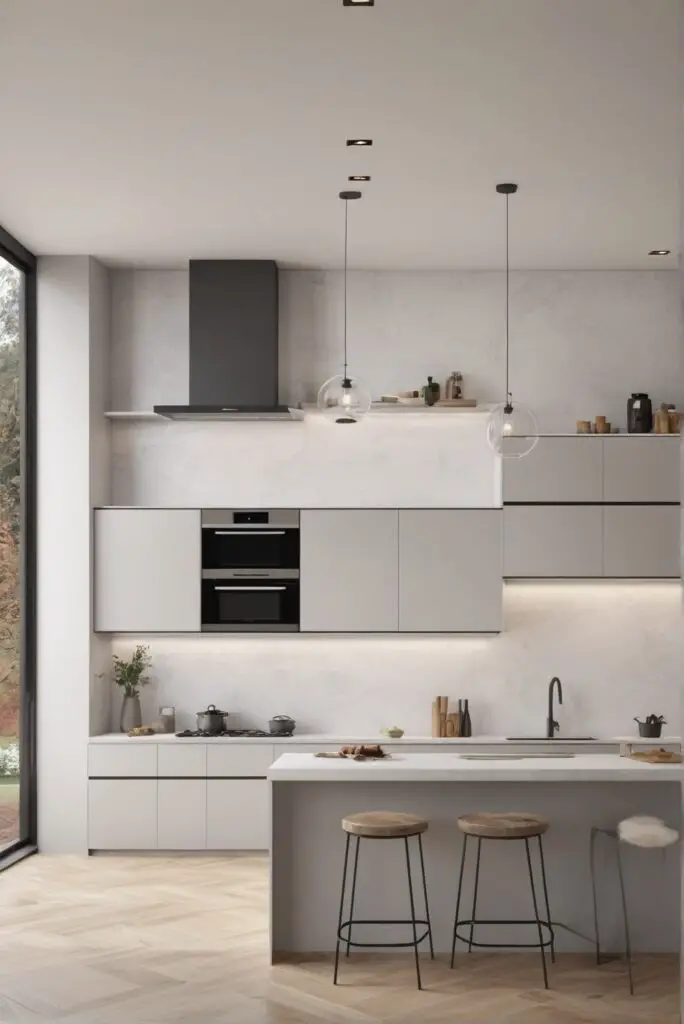 Sleek Sophistication: Snowfall Paint Sets the Tone for a Modern Kitchen in 2024
