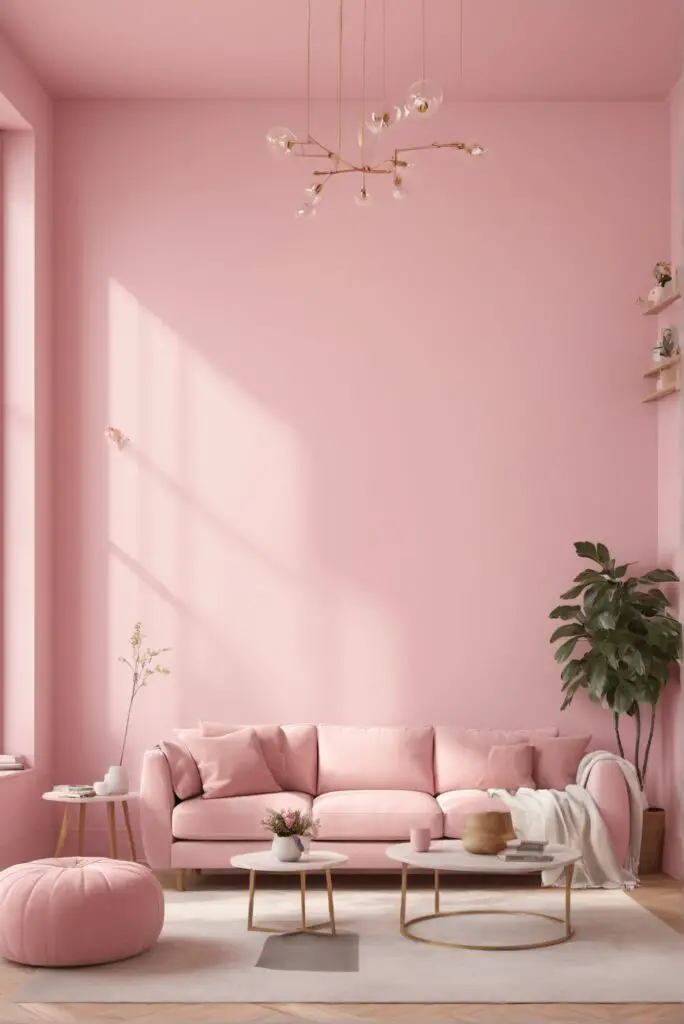 Radiant Revamp: Transform Your Living Room with Lighthearted Pink in 2024
