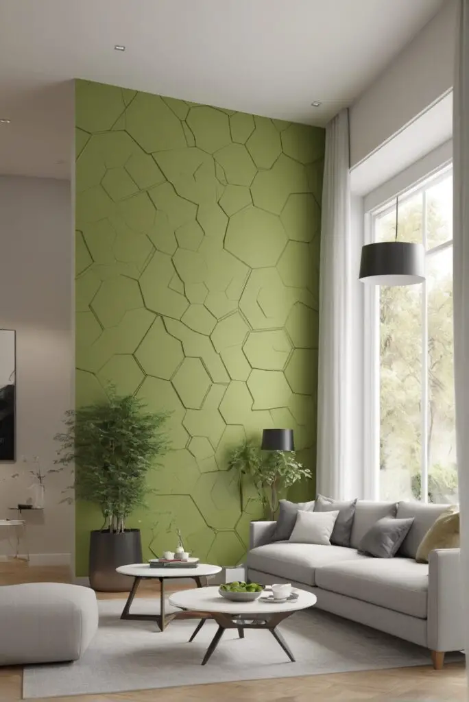 Modern Oasis: Sprout Paint Sets the Tone for a Stylish Living Room in 2024