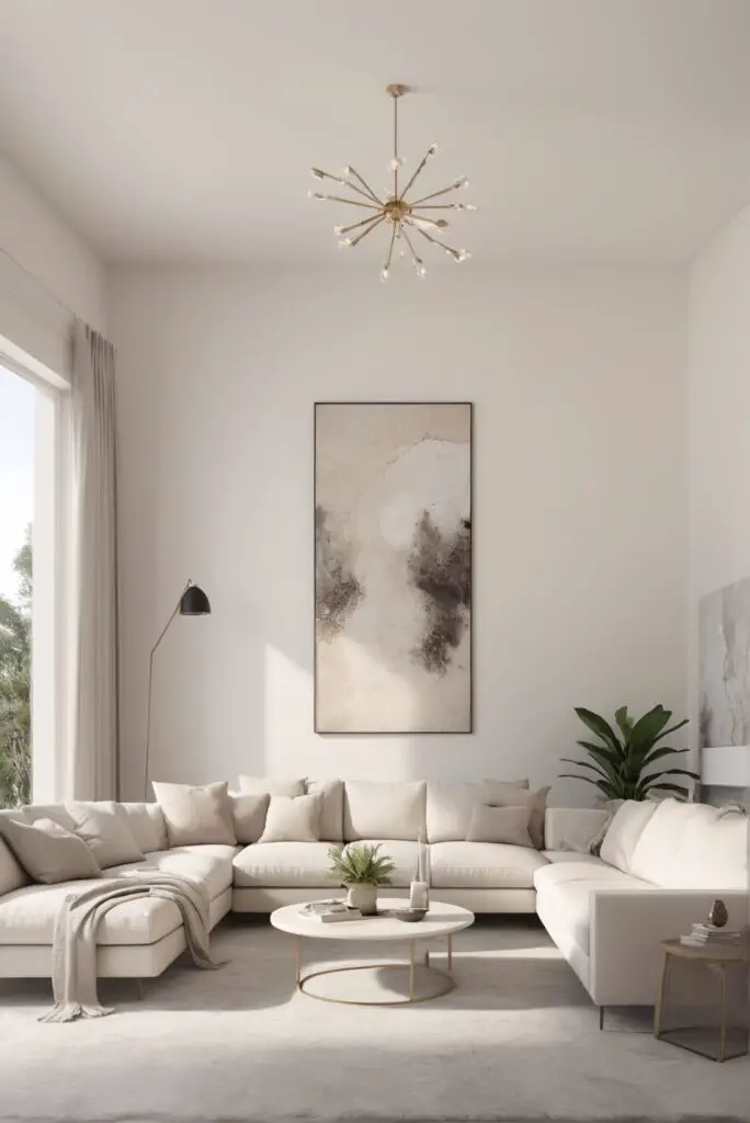 White Sand Paint Adds Depth to Your Modern Living Room In 2024
