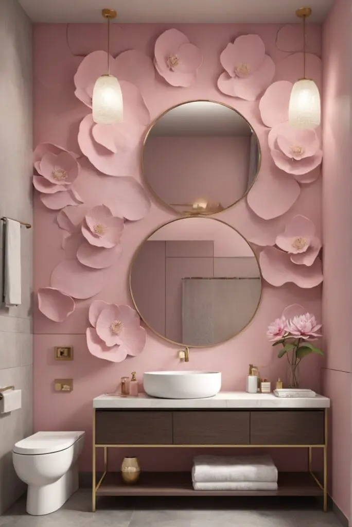 Transform your bathroom into a serene retreat with the soothing touch of Lotus Petal paint in 2024.