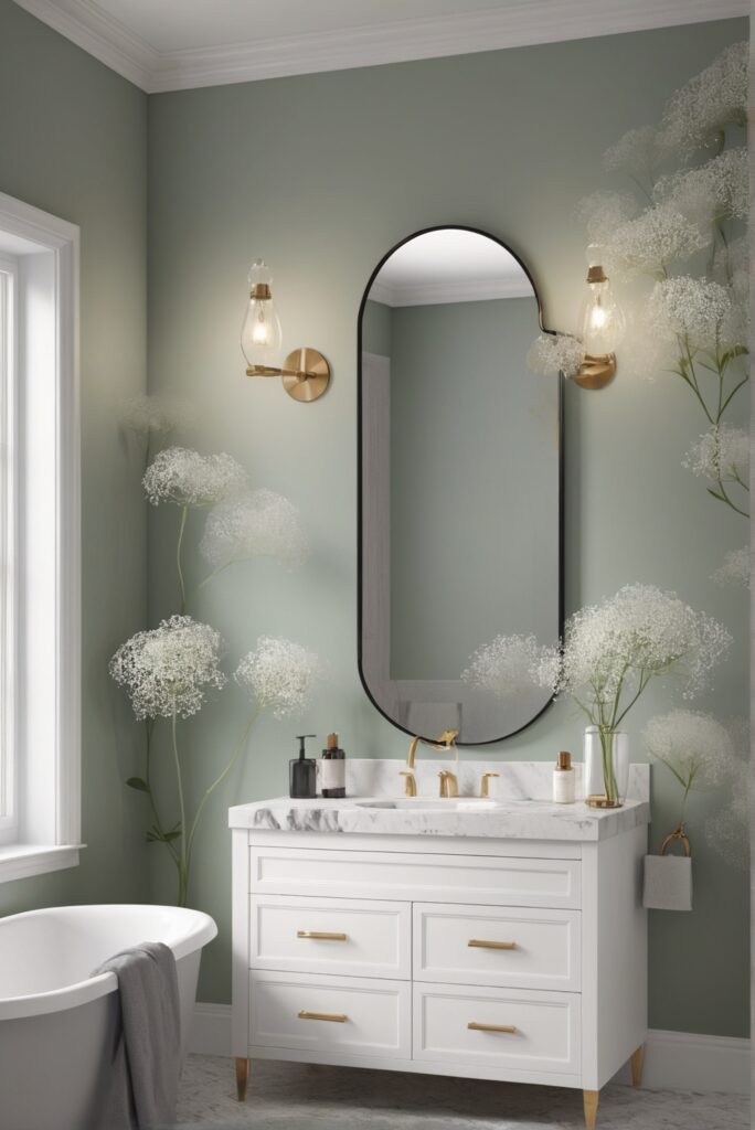 Queen Anne's Lace Paint for a Sleek Bathroom Makeover in 2024