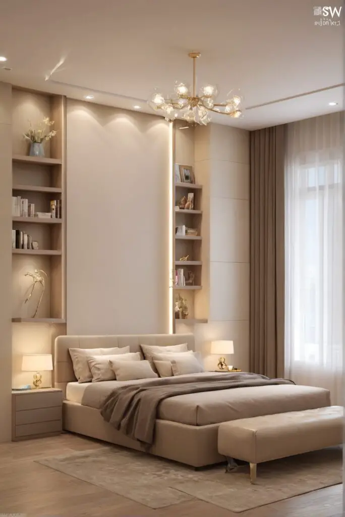 Timeless Tranquility: Modern Bedroom Magic with Compatible Cream paint in 2024