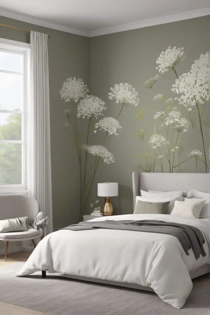 Modern Bedroom Magic with Queen Anne's Lace Paint in 2024
