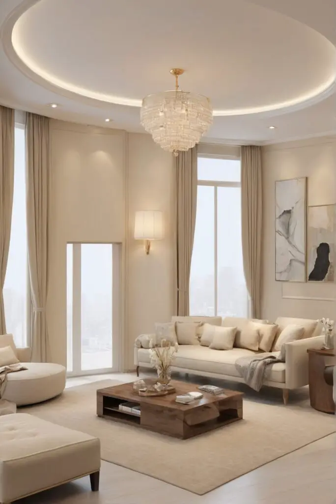 Modern Living Room Bliss with Compatible Cream in 2024