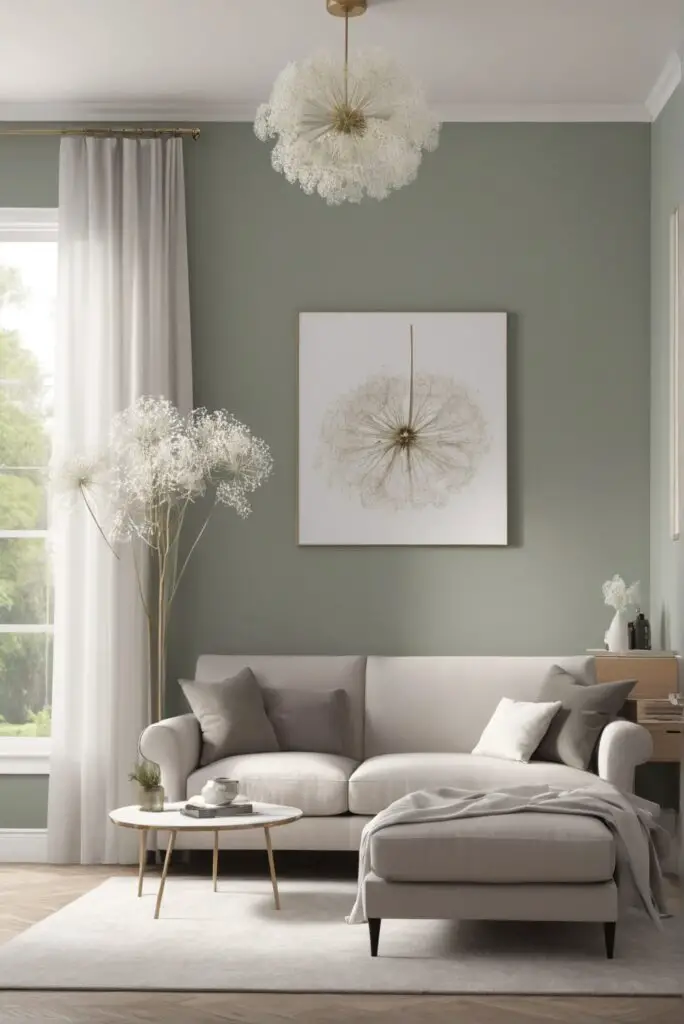 Modern Living Room Magic with Queen Anne's Lace Paint in 2024