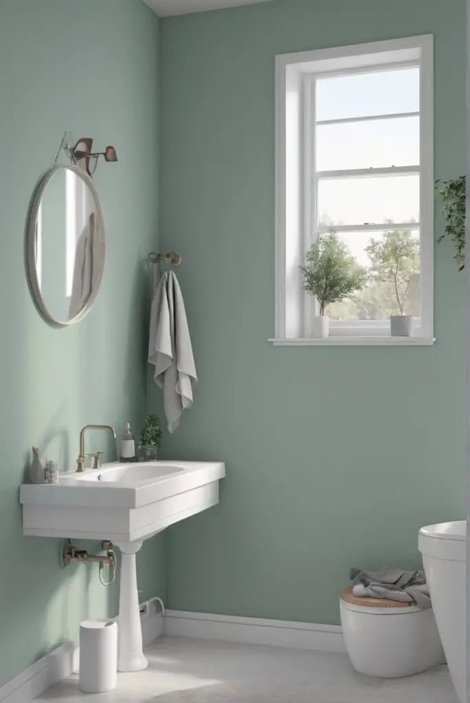 Elegant Simplicity: Modernize Your Bathroom with Evergreen Fog Paint in 2024