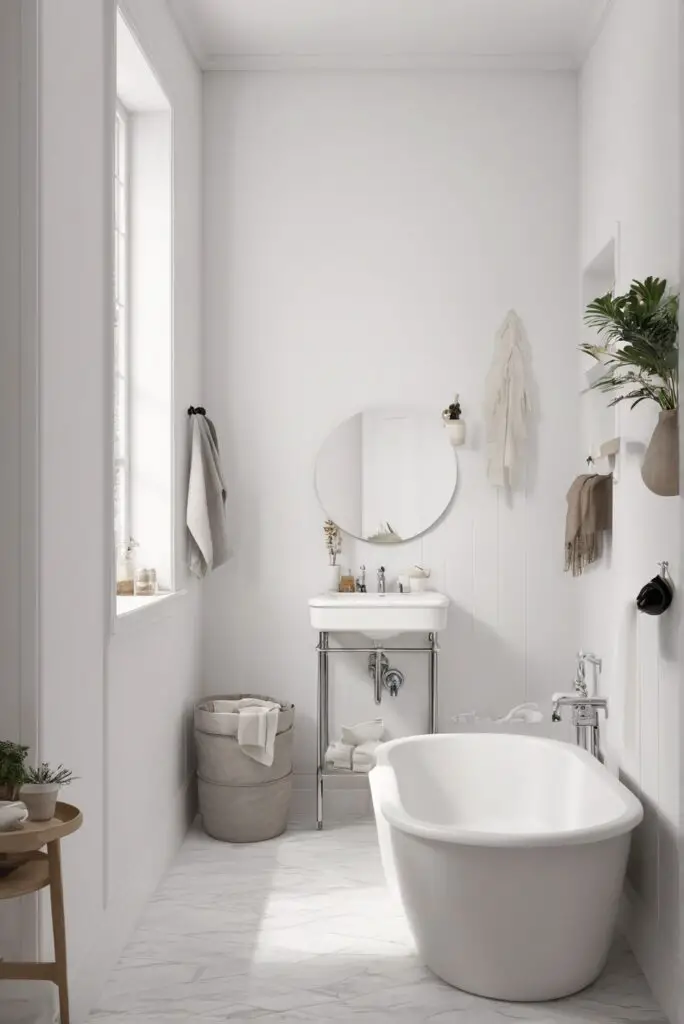 Sleek Simplicity: White Flour Paint Elevates Your Modern Bathroom in 2024