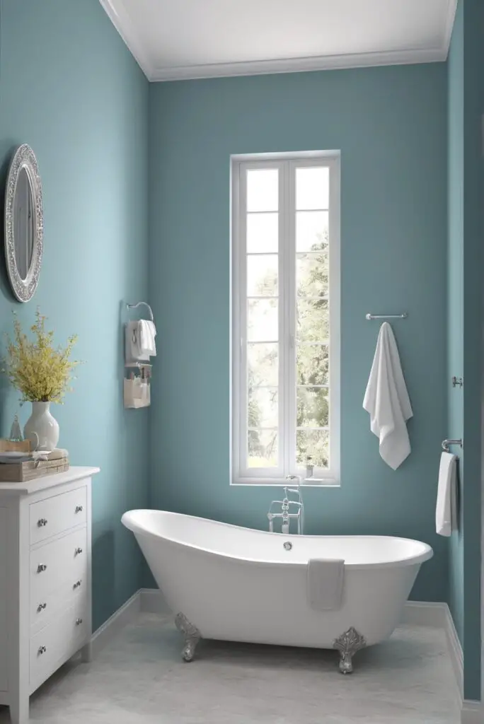 Modern Bliss: Transform Your Bathroom with Blue Horizon Paint in 2024