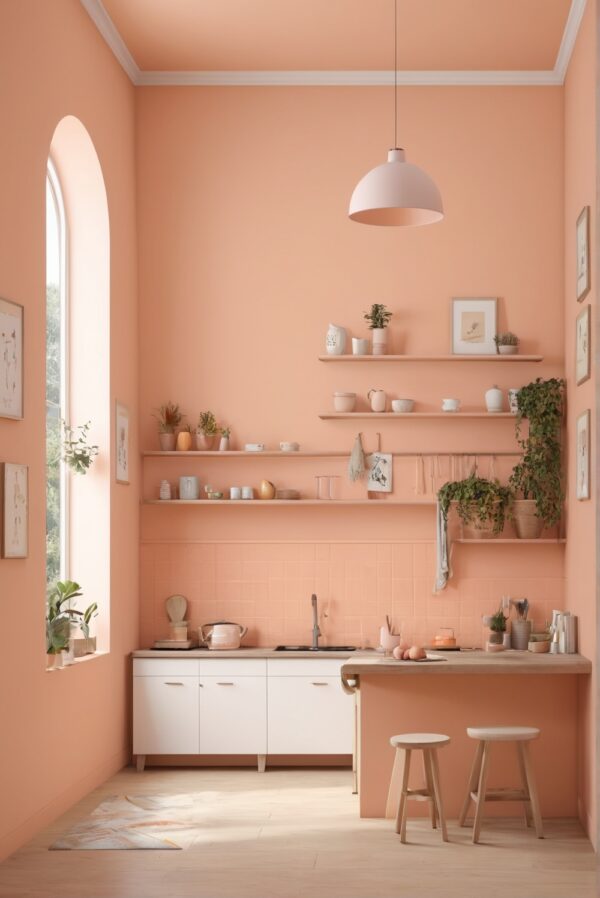 Naive Peach Bliss: Elevate Your Culinary Space with a Modern Kitchen in ...