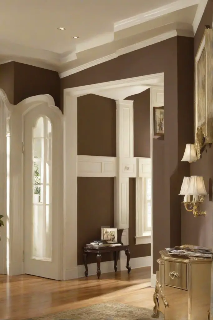 deep forest brown paint, bedroom wall paint, interior painting service, painting contractor