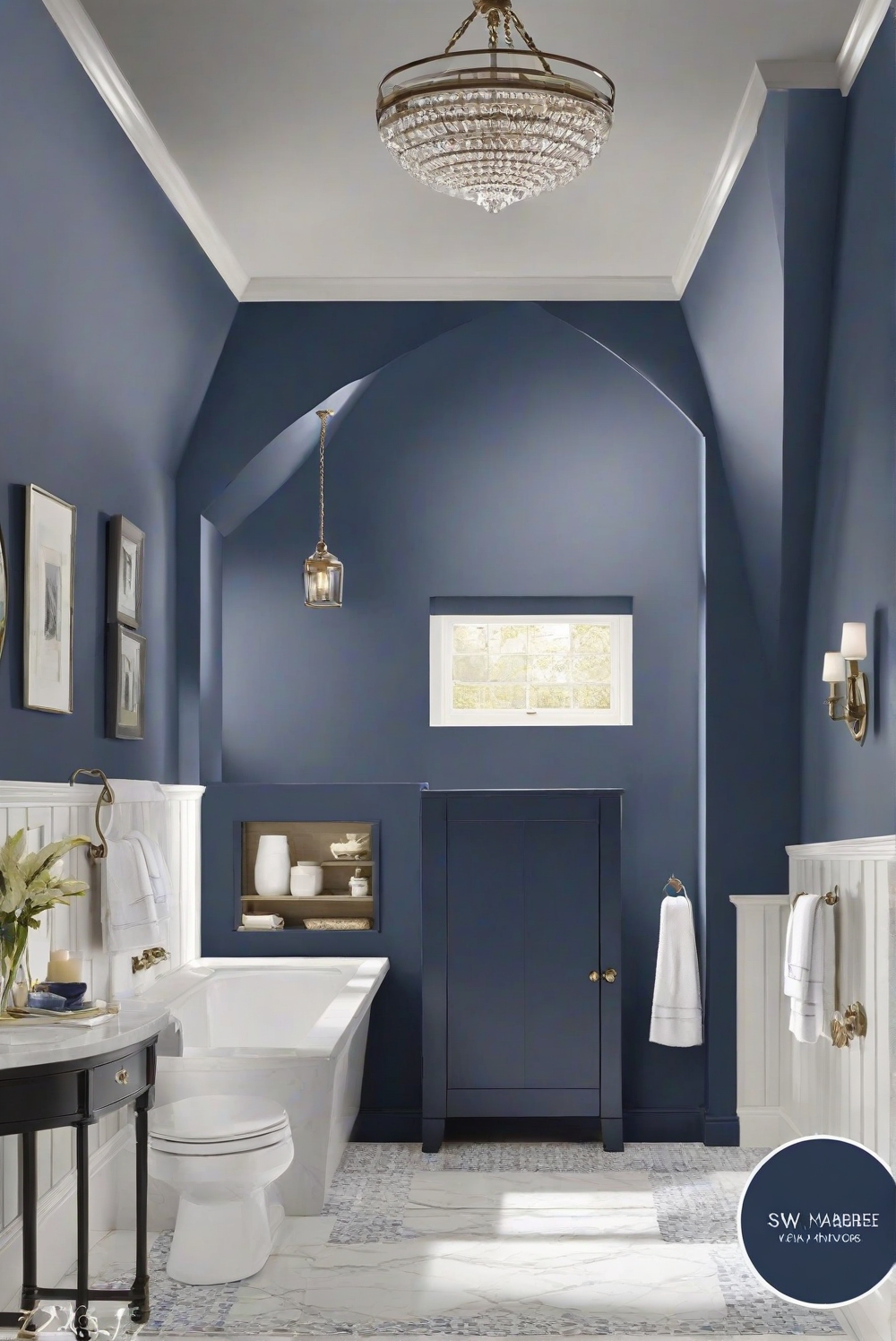 Is In the Navy (SW 9178) Wall paint good for Bathroom Cabinets [2024 ...