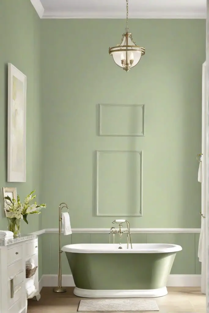 nurturing green wall paint, bathroom wall paint, wall paint for bathrooms, best bathroom wall paint