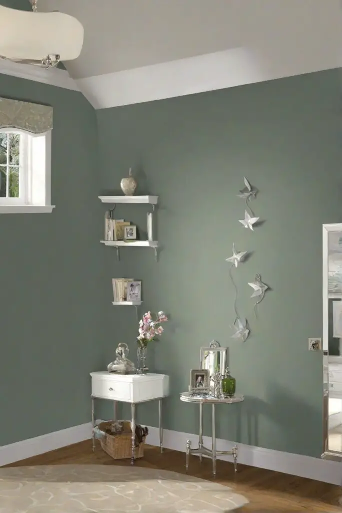 PEWTERGREEN wall paint, bedroom paint, bedroom wall paint, interior wall paint