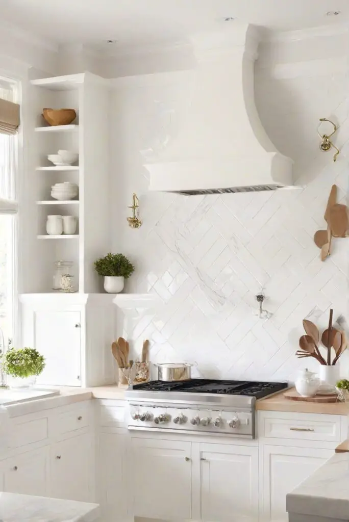 Simply White wall paint, best kitchen paint, kitchen wall painting, trendy kitchen decor home decorating, home interior design, space planning, decorating interiors