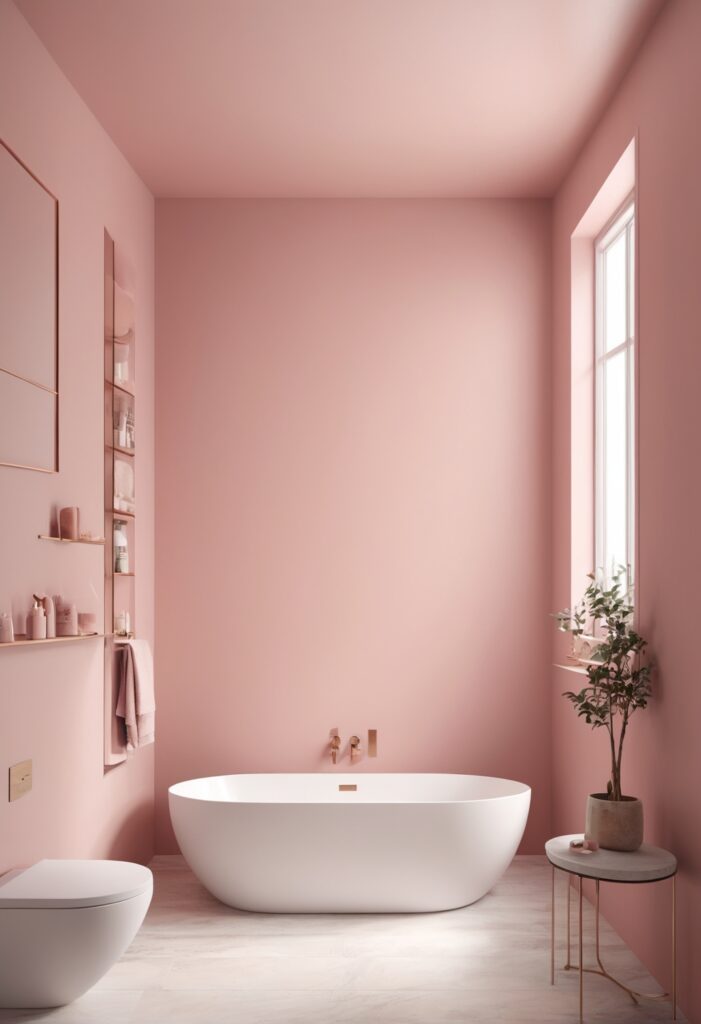 Contemporary Charm: Transform Your Bathroom with Blushing Paint in 2024