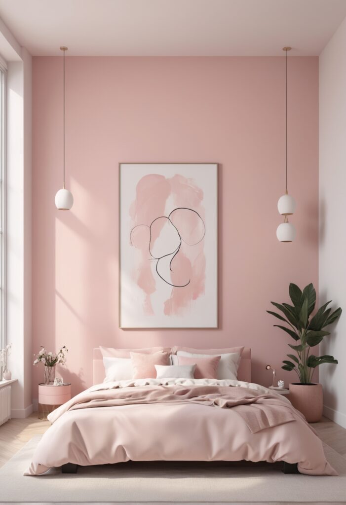Elevate Your Space: Blushing Paint Sets the Tone for a Modern Bedroom in 2024