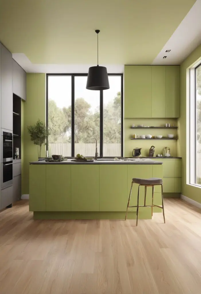Refreshing Renovation: Modern Kitchen Vibes with Lime Granita Paint in 2024