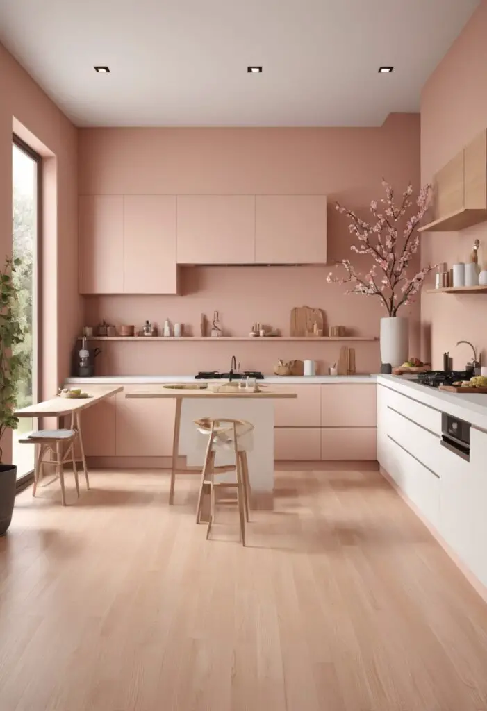 Warmth and Elegance: Peach Blossom Paint Sets the Tone for 2024 Kitchens