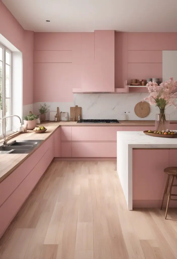 Elevate Your Culinary Space: Bella Pink Paint Sets the Trend for 2024 Kitchens