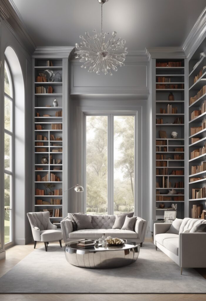 2024 Palette Perfection: Redefining Your Library Space with Silverplate Paint