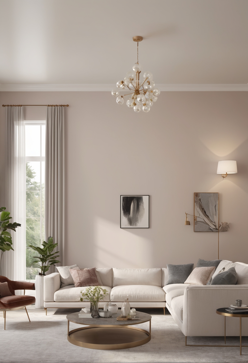 Cultured Pearl Paint Enhances the Modern Vibe of Your Living Room in ...