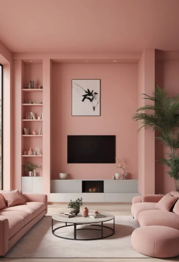 Bold and Beautiful: Modernize Your Living Room with Koral Kicks Paint in 2024