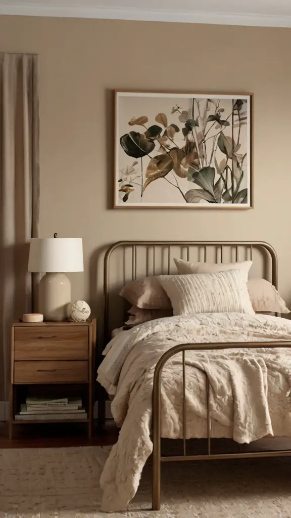 Bedroom, Balanced Beige Paint ,Bedroom Styling, Versatile Color, Earthy Tones, Modern Retreat