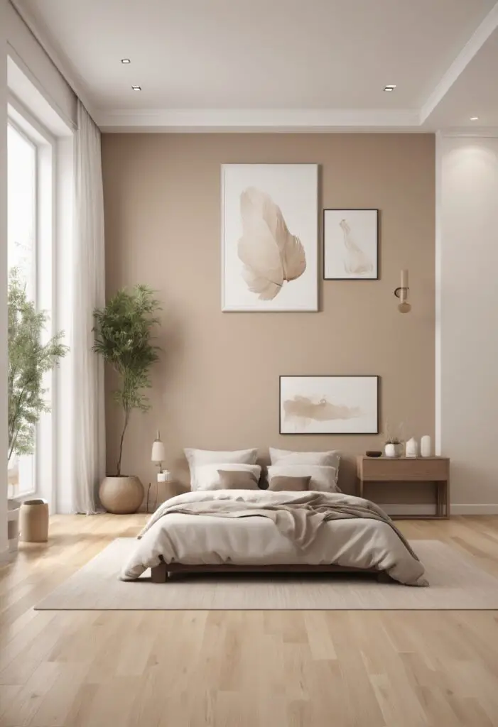 Reimagine Your Bedroom with 2024's Balanced Beige Paint Trend