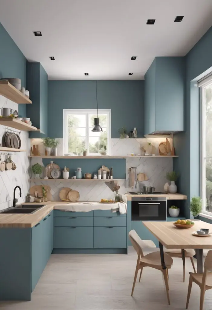 Elevate Your Culinary Space: Embrace 2024's Blue Paint Trend for Modern Kitchens