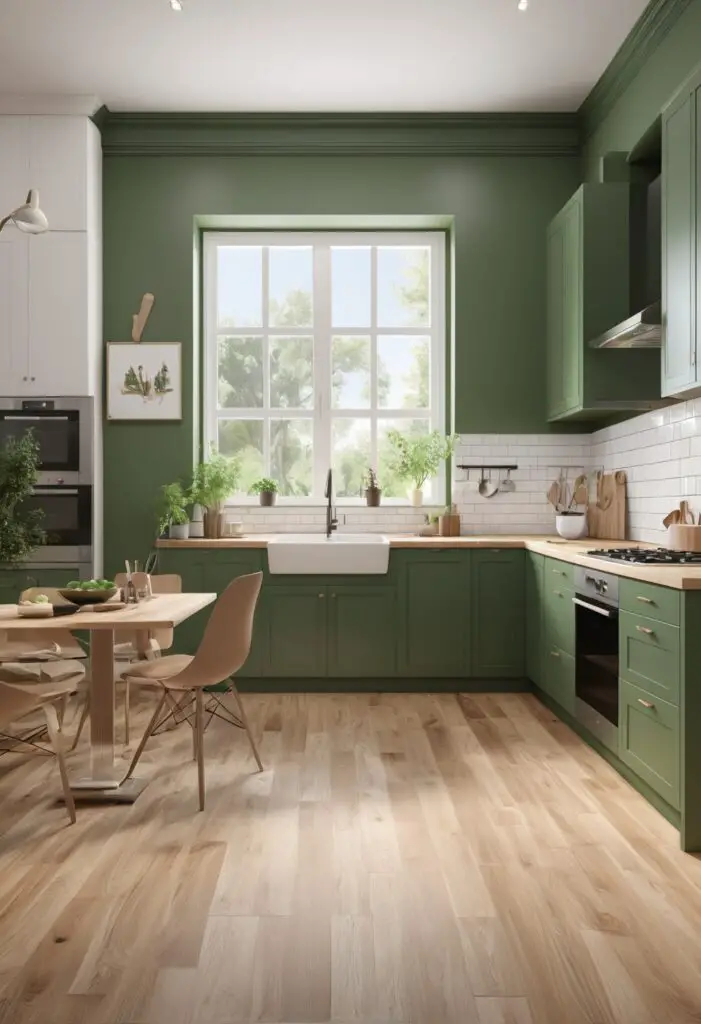 Transform Your Kitchen: Reclining Green Paint Sets the 2024 Trend