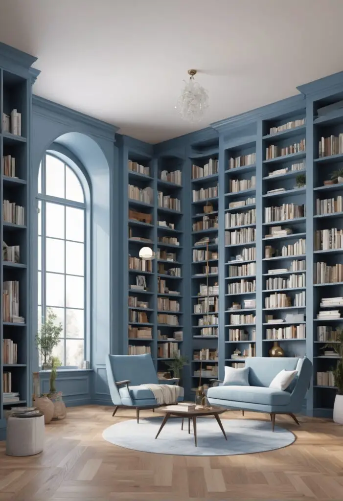 Embrace Serenity: Minor Blue Paint Redefines Library Aesthetics for 2024