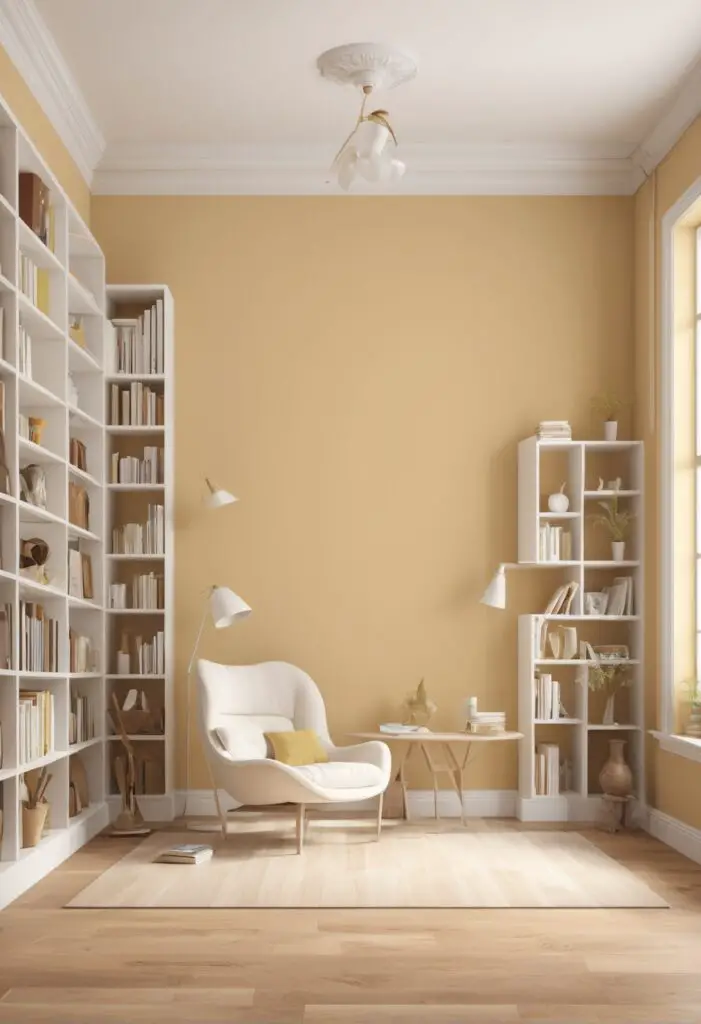 Illuminate Your Reading Space with Banana Cream Paint in 2024