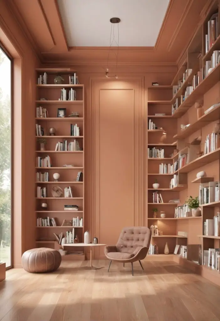 Experience Tranquility: Avid Apricot Paint for Your 2024 Library Redesign